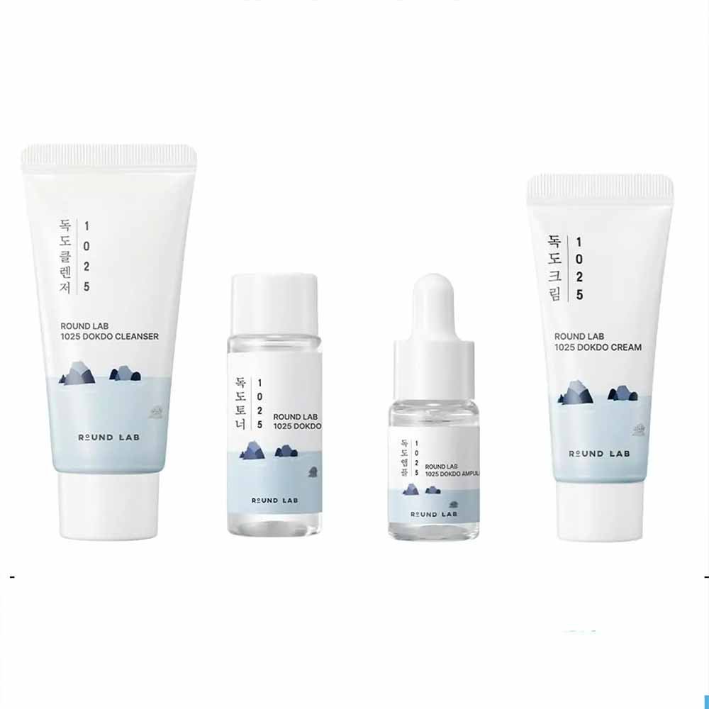 Kit Dokdo Trial Round - Cleanser + Toner + Ampoule + Cream