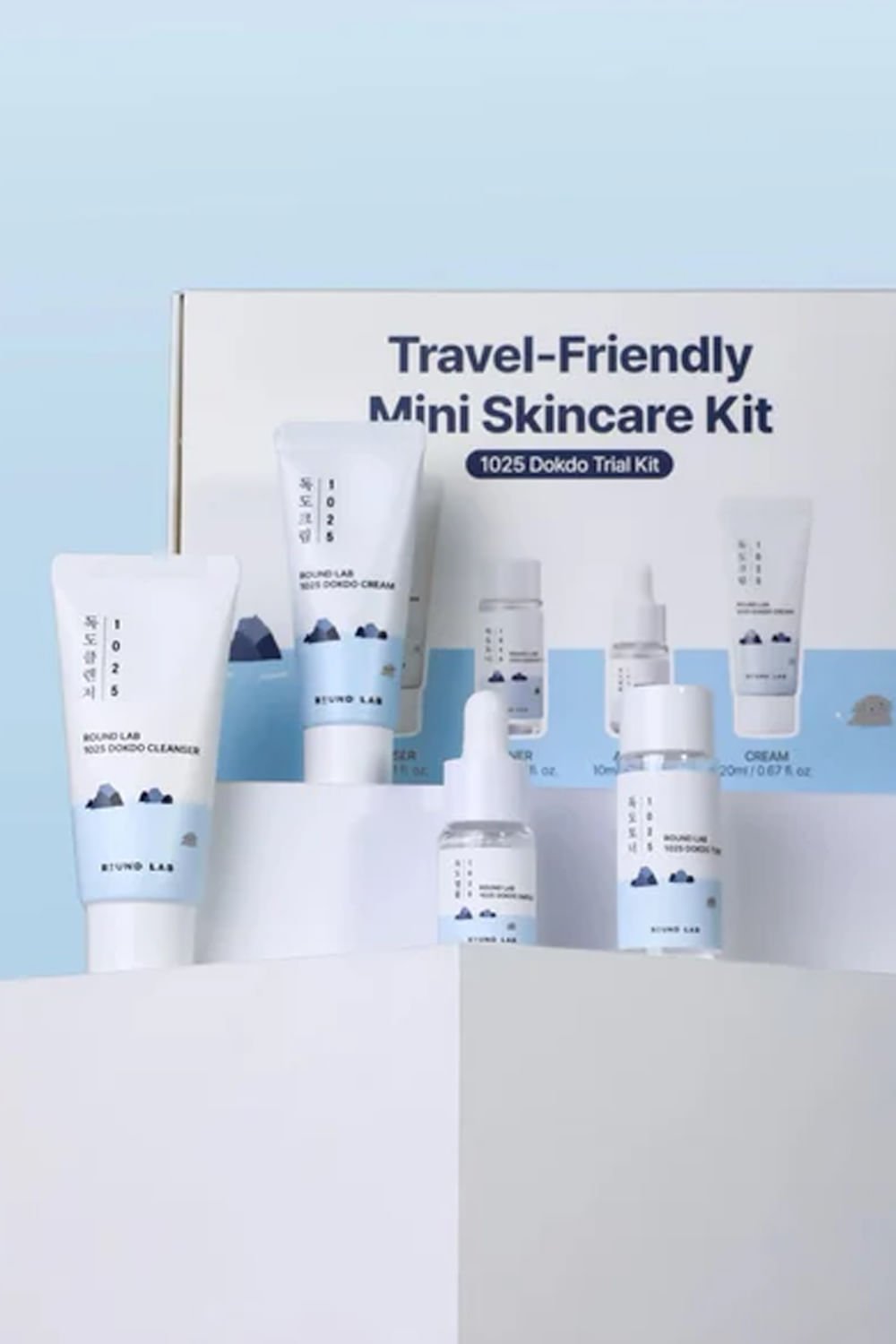 Kit Dokdo Trial Round - Cleanser + Toner + Ampoule + Cream ÚNICO 3