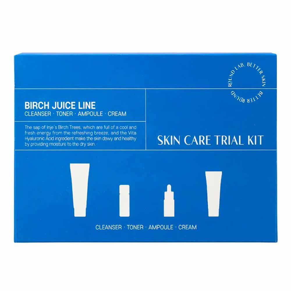 Kit Birch Juice Trial Round Moisturizing Cleanser + Moisturizing Toner + Ampoule + Moisturizi Cream ÚNICO 2