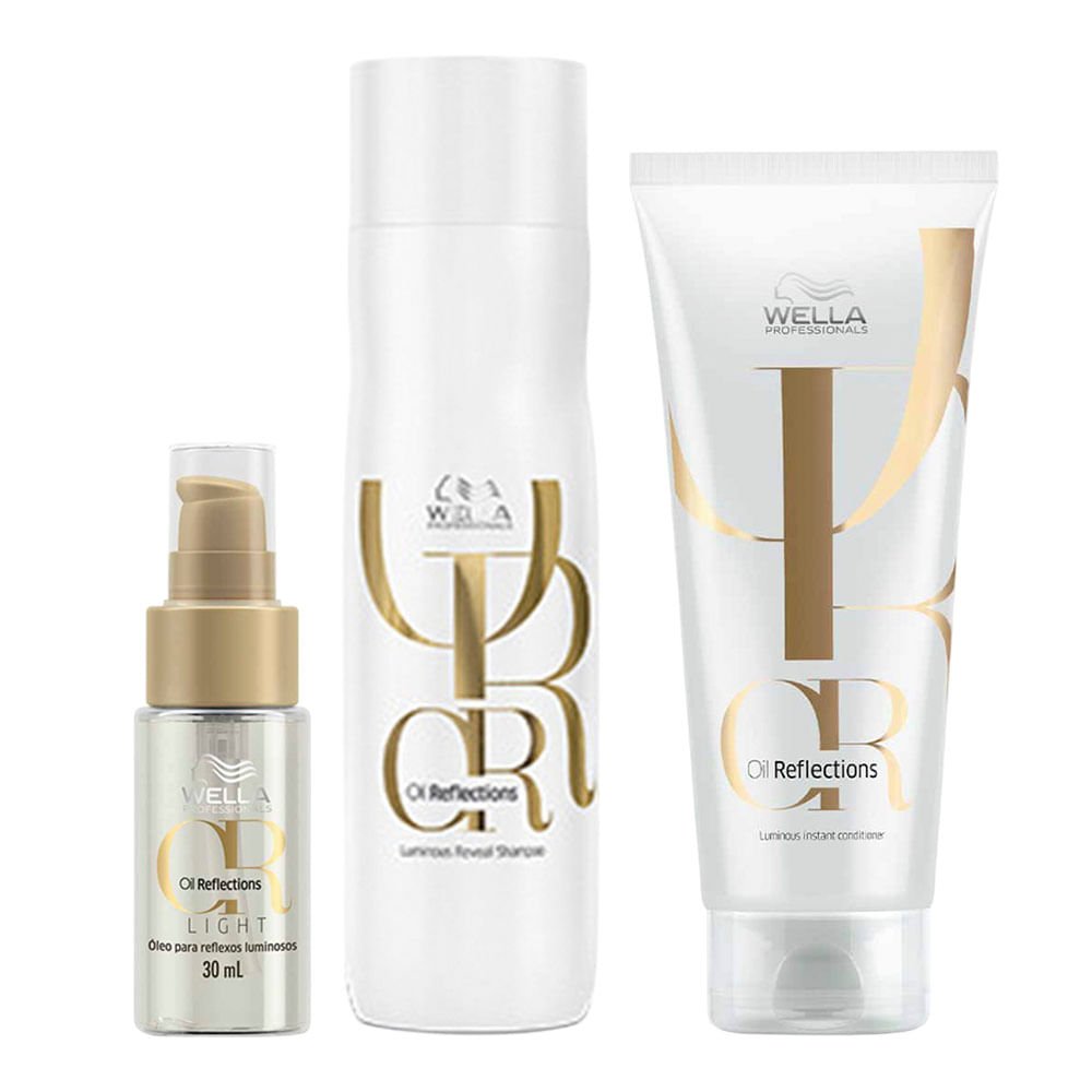 Kit Wella Professionals Oil Reflections - Shampoo + Condicionador + Óleo Capilar