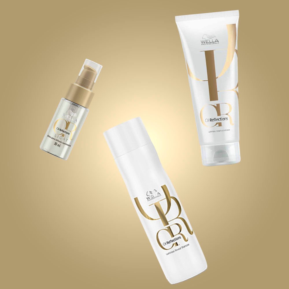 Kit Wella Professionals Oil Reflections - Shampoo + Condicionador + Óleo Capilar ÚNICO 2
