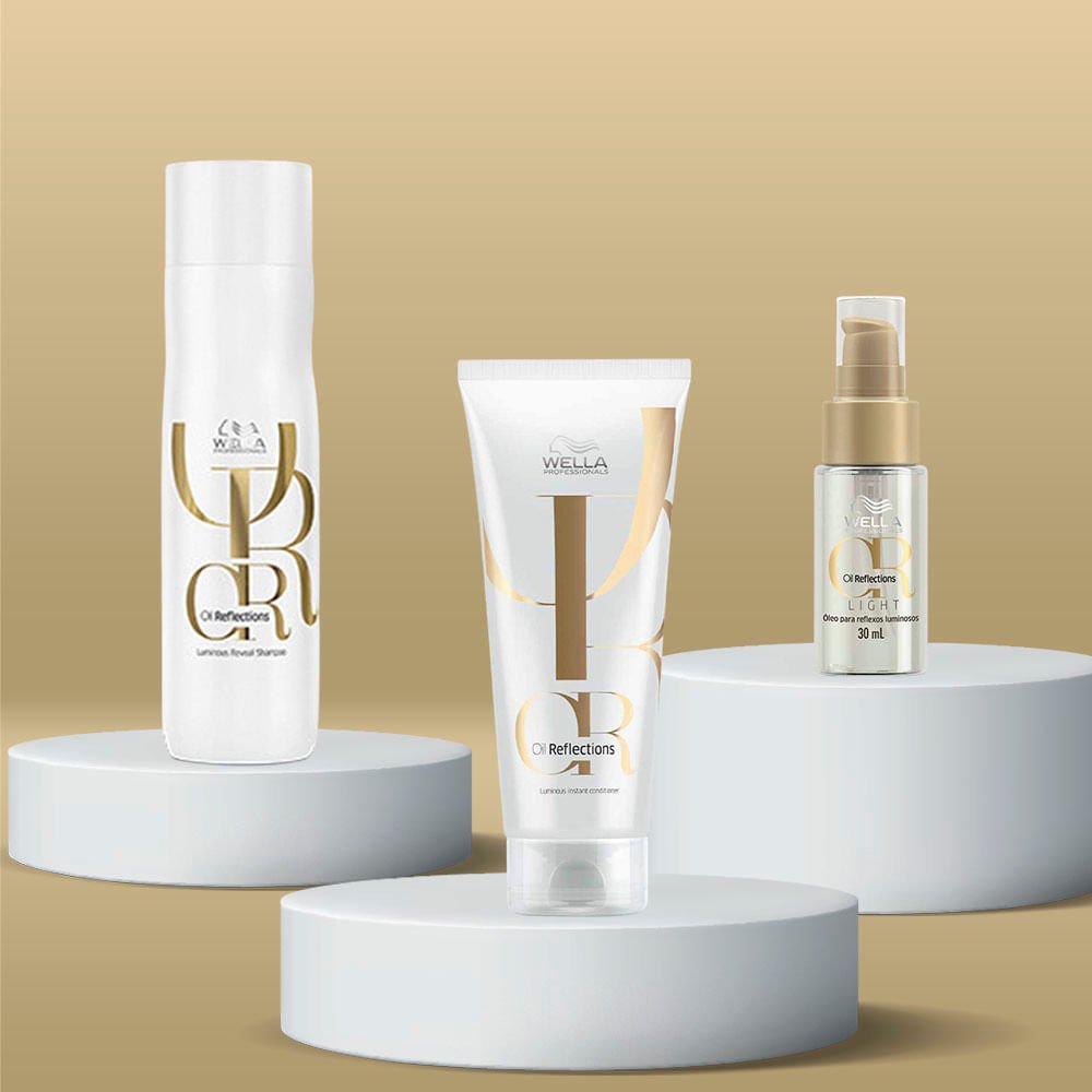 Kit Wella Professionals Oil Reflections - Shampoo + Condicionador + Óleo Capilar ÚNICO 3