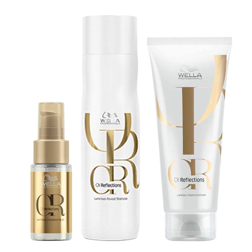 Kit Wella Professionals Oil Reflections - Óleo Capilar + Shampoo + Condicionador