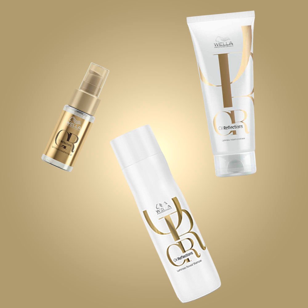 Kit Wella Professionals Oil Reflections - Óleo Capilar + Shampoo + Condicionador ÚNICO 2