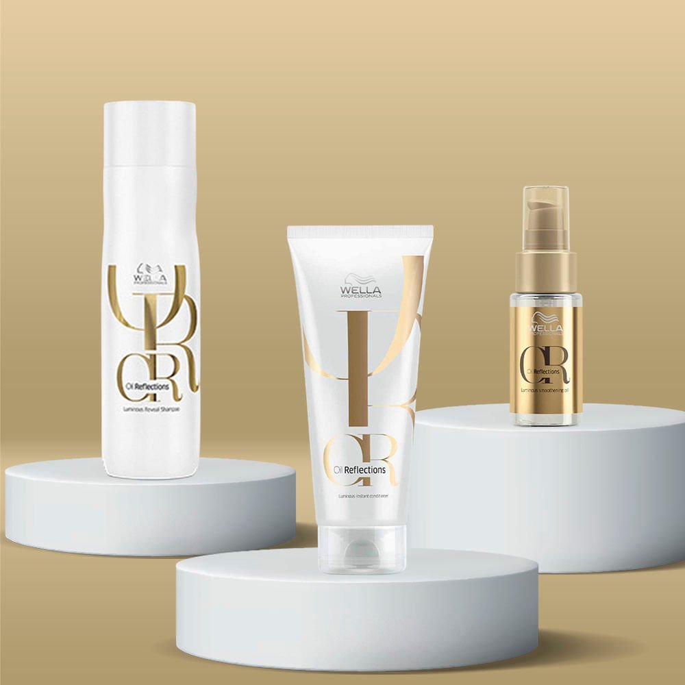 Kit Wella Professionals Oil Reflections - Óleo Capilar + Shampoo + Condicionador ÚNICO 3