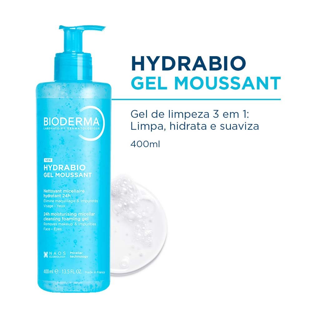 Gel de Limpeza Facial Bioderma Hydrabio Gel Moussant 400ml 2
