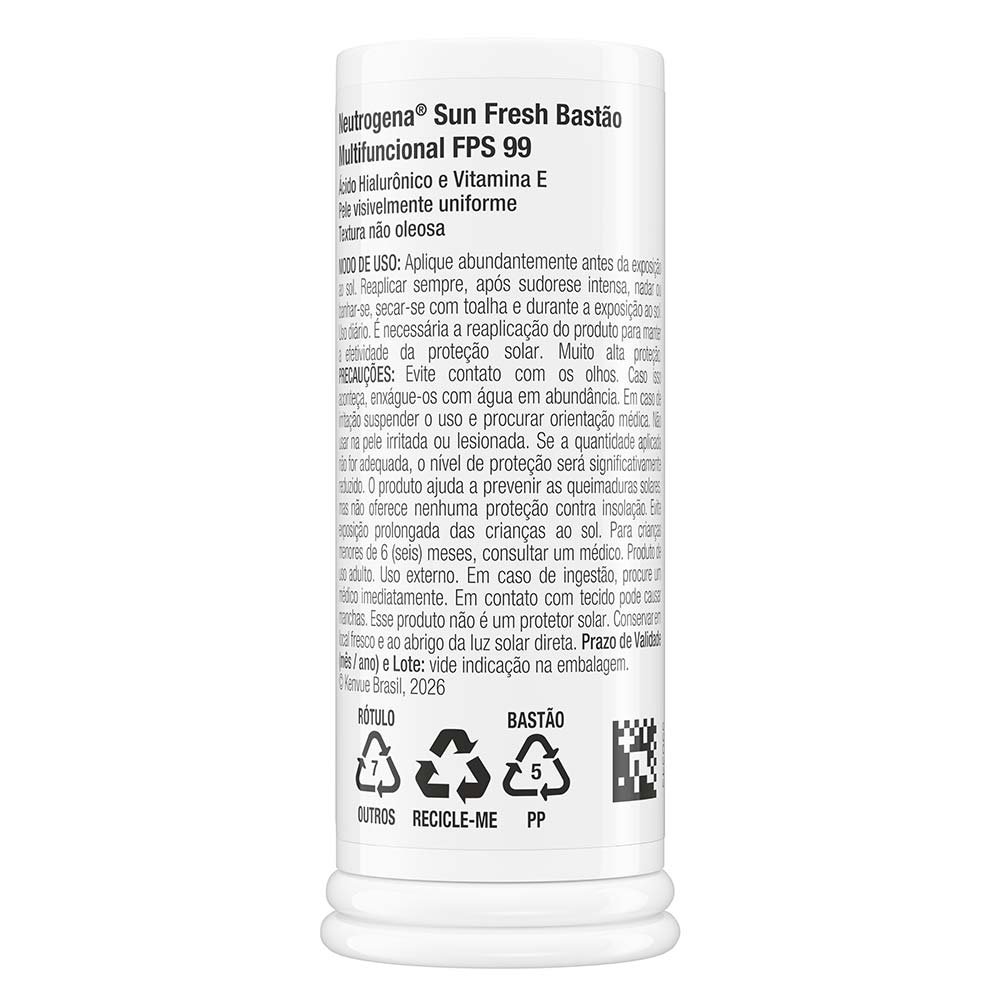 Protetor Solar em Bastão Neutrogena Sun Fresh Efeito Make-up FPS99 ÚNICO 5