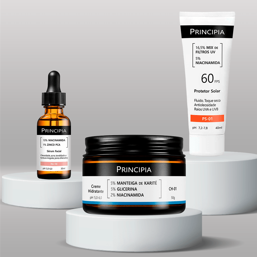 Kit Principia Anti-idade: Sérum Nc-10 + Hidratante + Protetor Solar PS-01 FPS60 ÚNICO 2