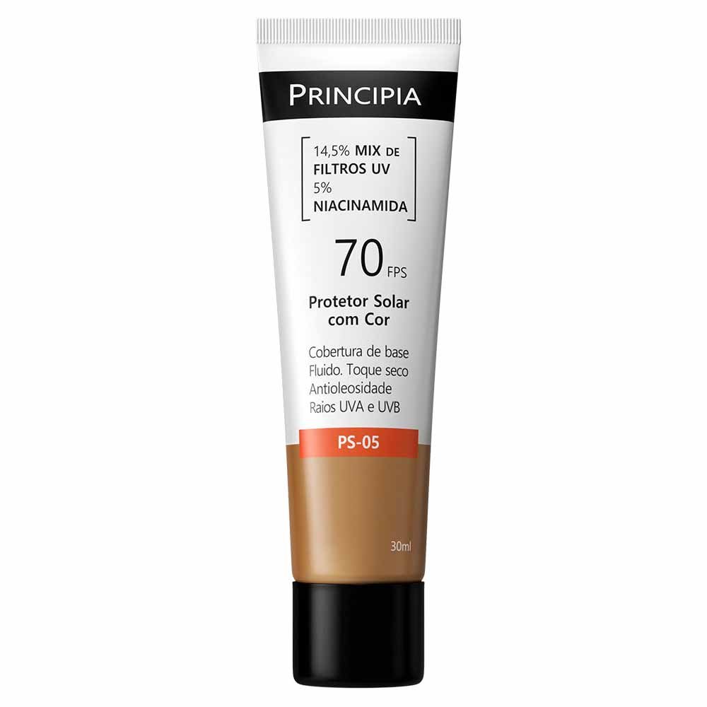 Protetor Solar Facial com Cor Principia PS-05 FPS 70 30ml 4.0 1