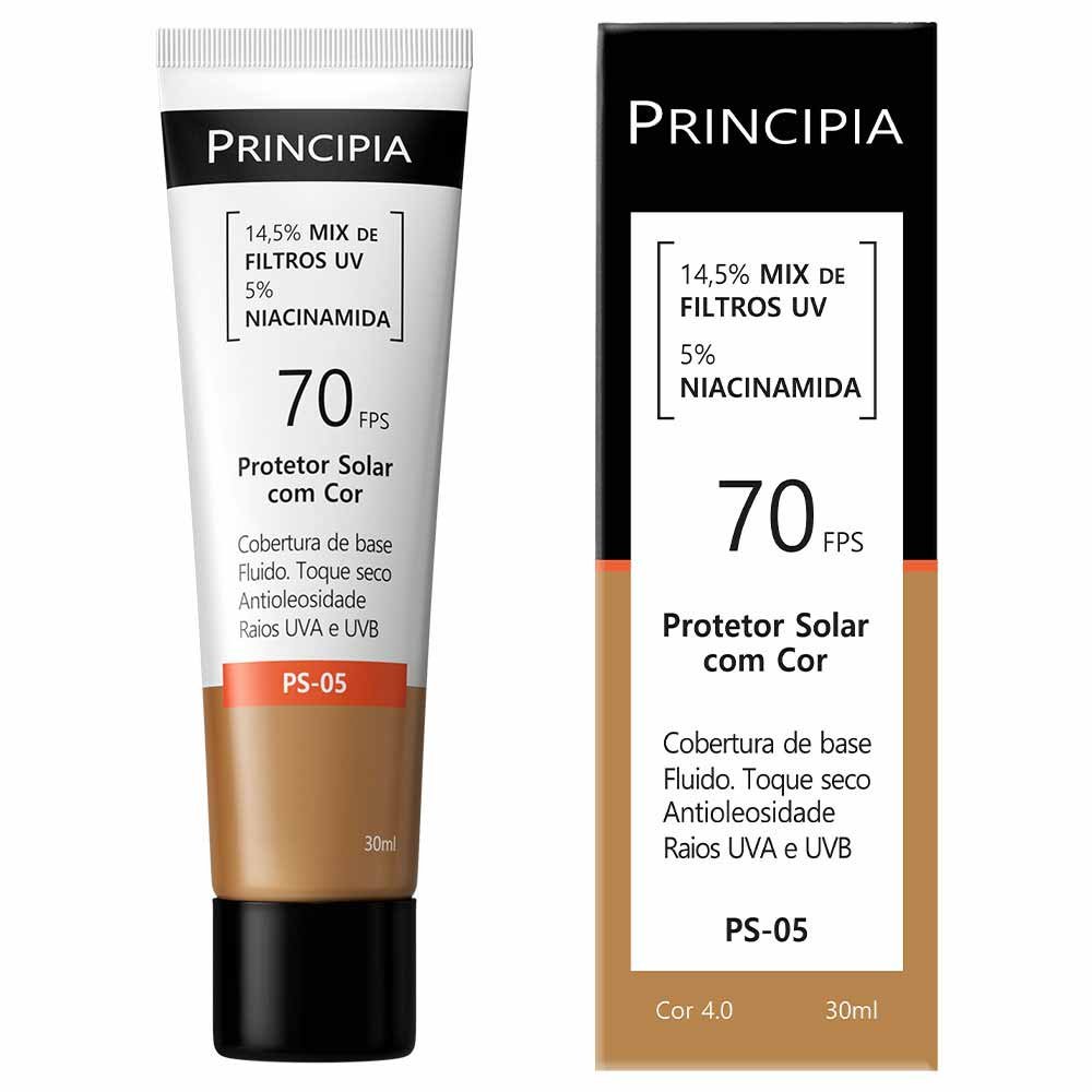 Protetor Solar Facial com Cor Principia PS-05 FPS 70 30ml 4.0 3