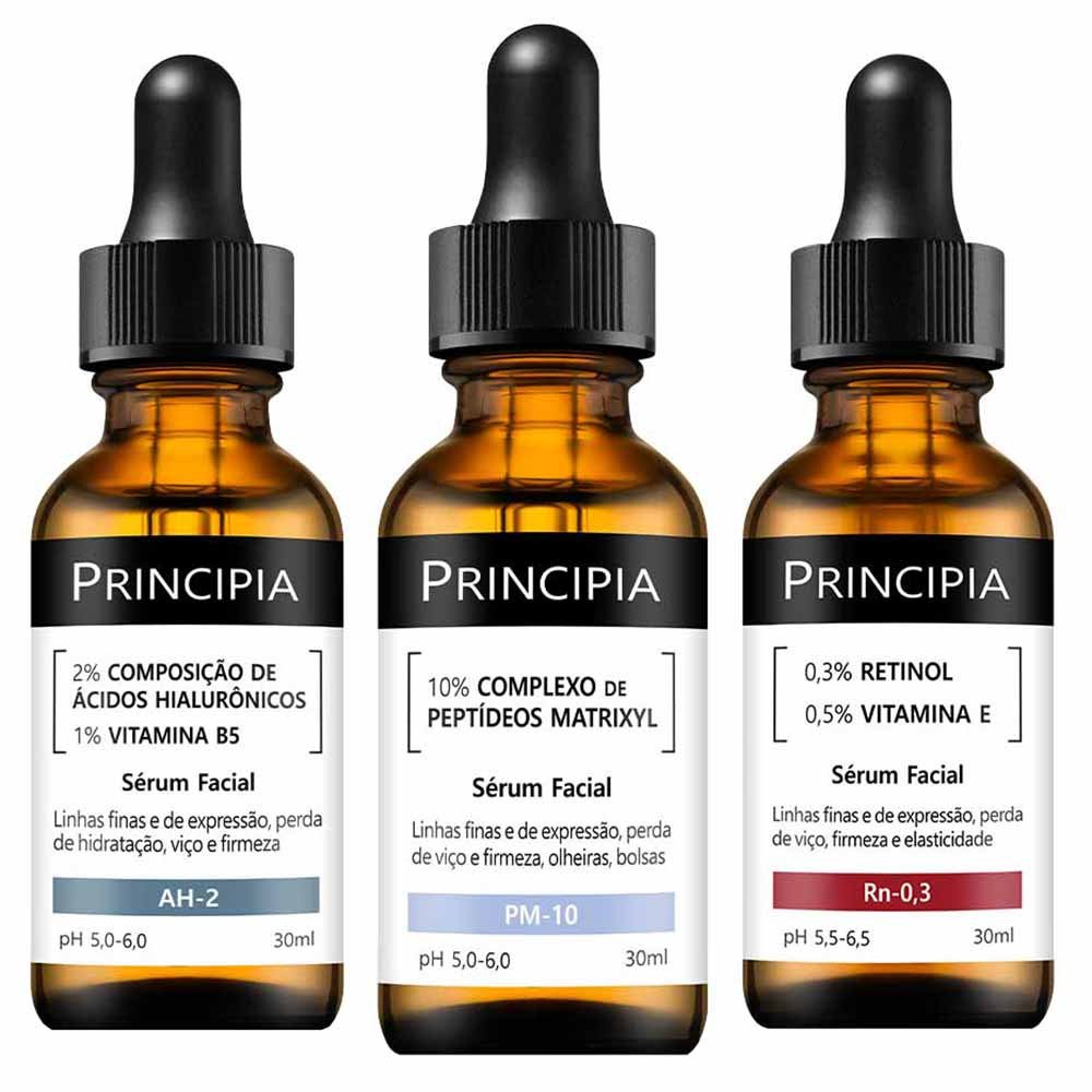 Principia Trio Antissinais Kit com 3 Séruns