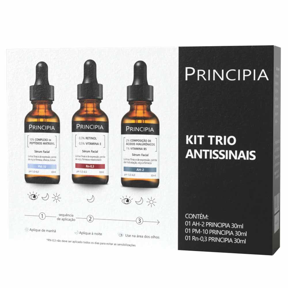 Principia Trio Antissinais Kit com 3 Séruns ÚNICO 6