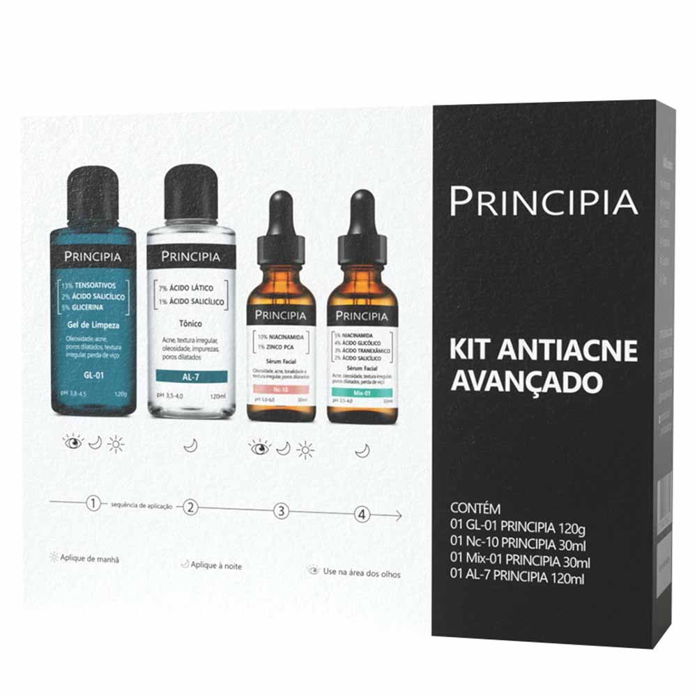 Kit Principia Antiacne Avançado - Gel de Limpeza + Tônico + 2 Séruns ÚNICO 5