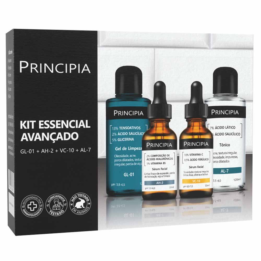 Kit Principia Essencial Avançado - Gel de Limpeza + Tônico + 2 Séruns ÚNICO 2