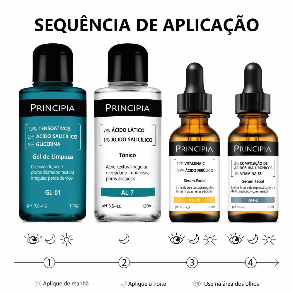 Kit Principia Essencial Avançado - Gel de Limpeza + Tônico + 2 Séruns ÚNICO 4