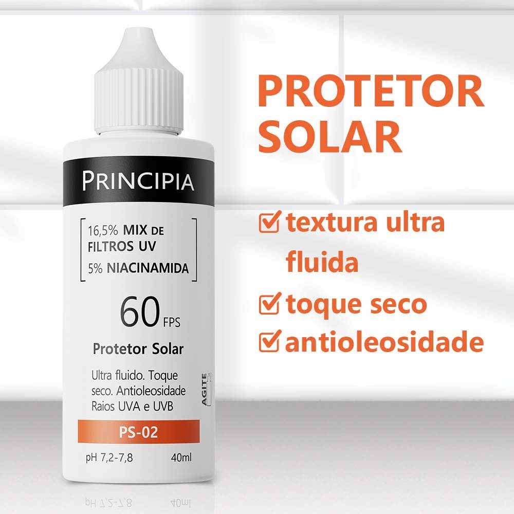Protetor Solar Facial Principia Skincare PS-02 FPS 60 40ml 3