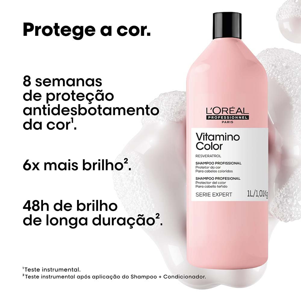 Shampoo L'Oréal Professionnel Vitamino Color Tamanho Profissional 1L 2