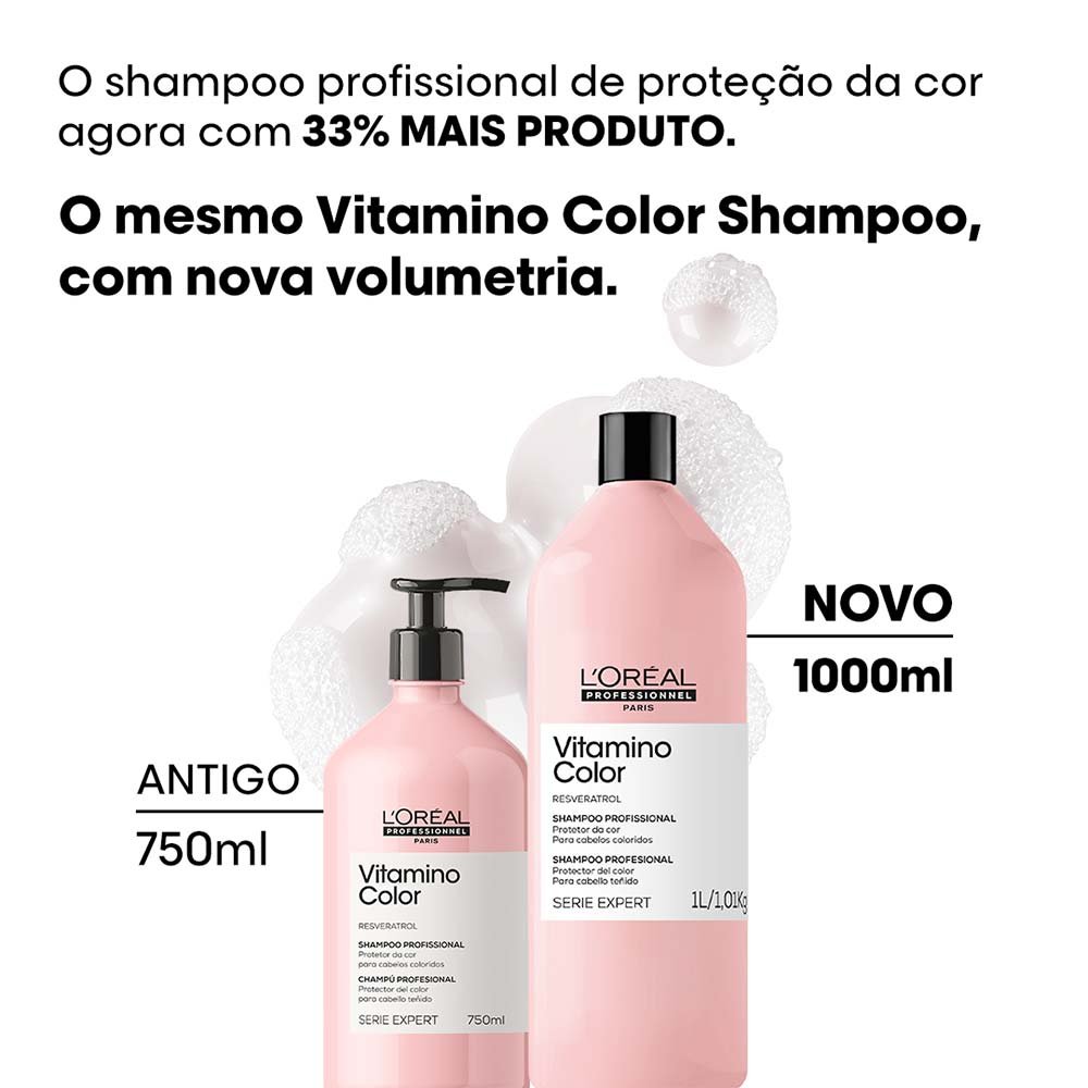 Shampoo L'Oréal Professionnel Vitamino Color Tamanho Profissional 1L 9