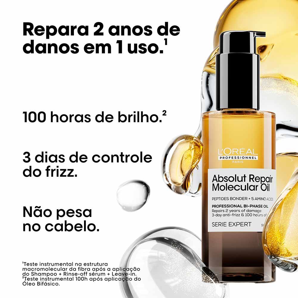 Óleo Capilar Profissional L'Oréal Professionnel Absolut Repair Molecular 90ml 2