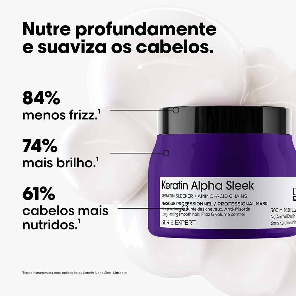 Máscara Capilar Profissional L'Oréal Professionnel Keratin Alpha Sleek 500g 2