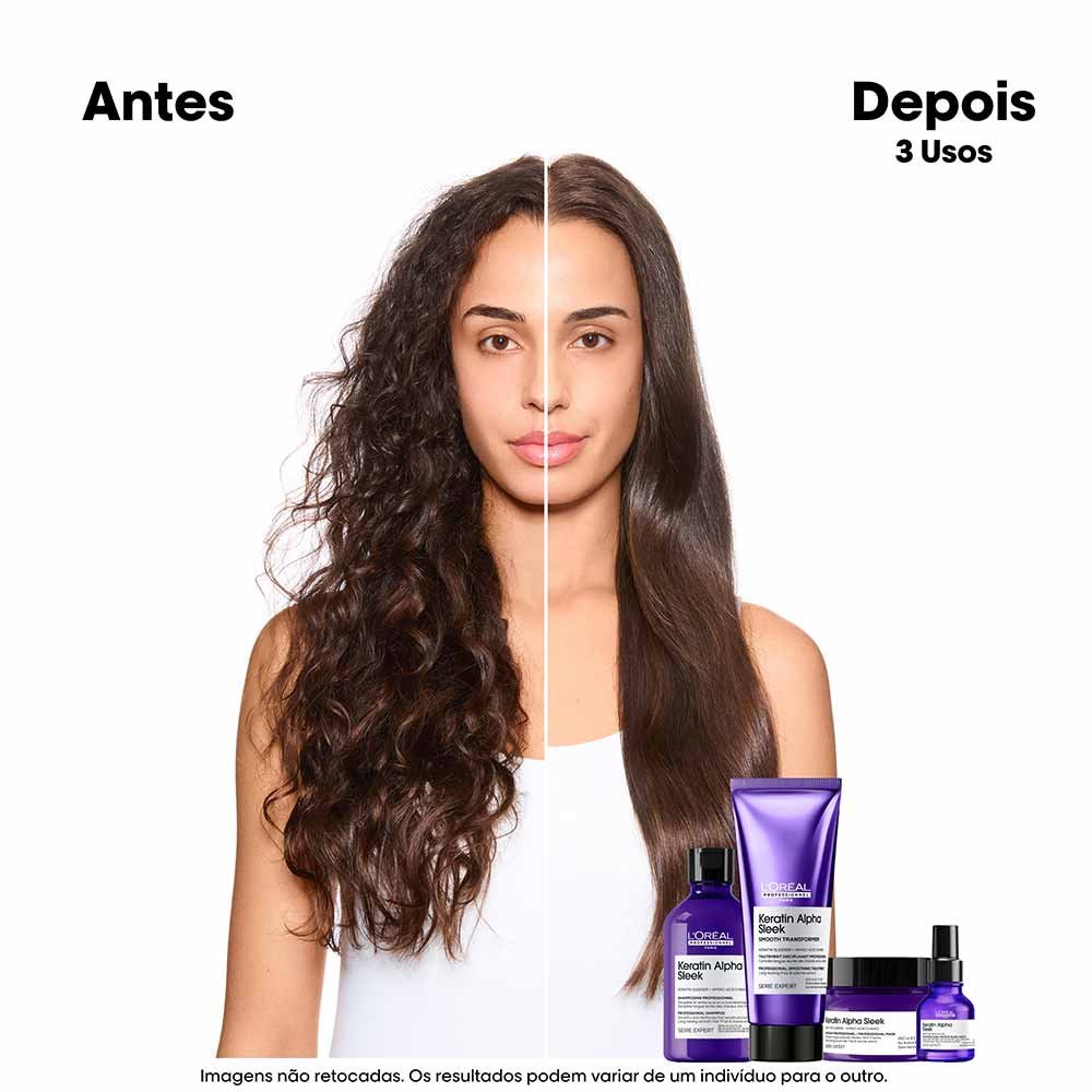 Shampoo Profissional L'Oréal Professionnel Keratin Alpha Sleek 300ml 4
