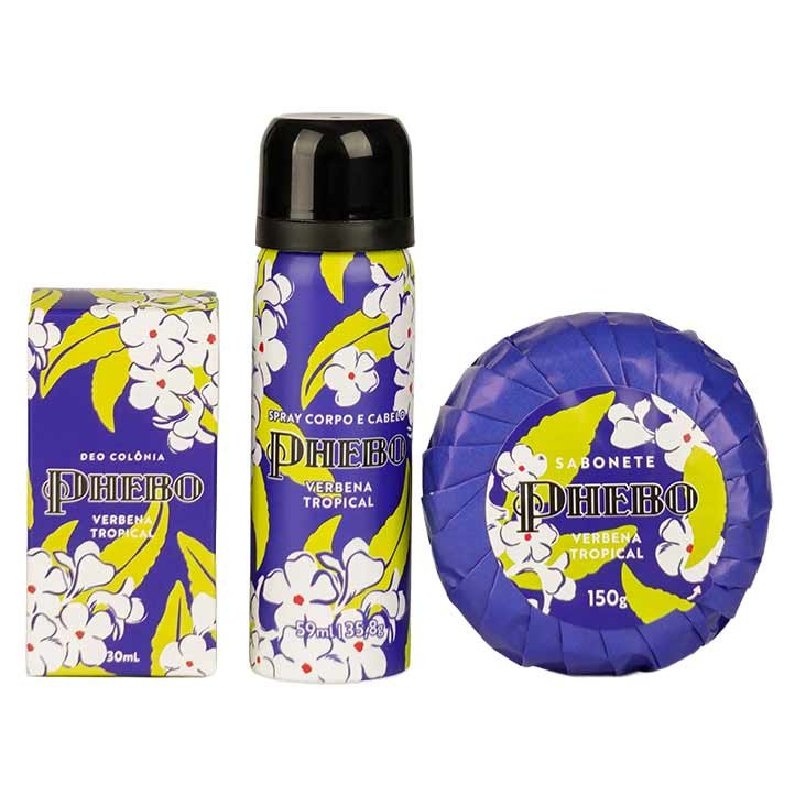 Kit Origens Phebo- Spray + Colônia + Sabonete Verbena ÚNICO 2