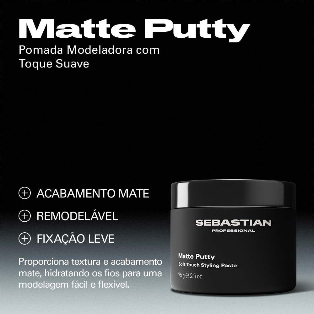 Argila Texturizadora Sebastian Styling Matte Putty 75g 2