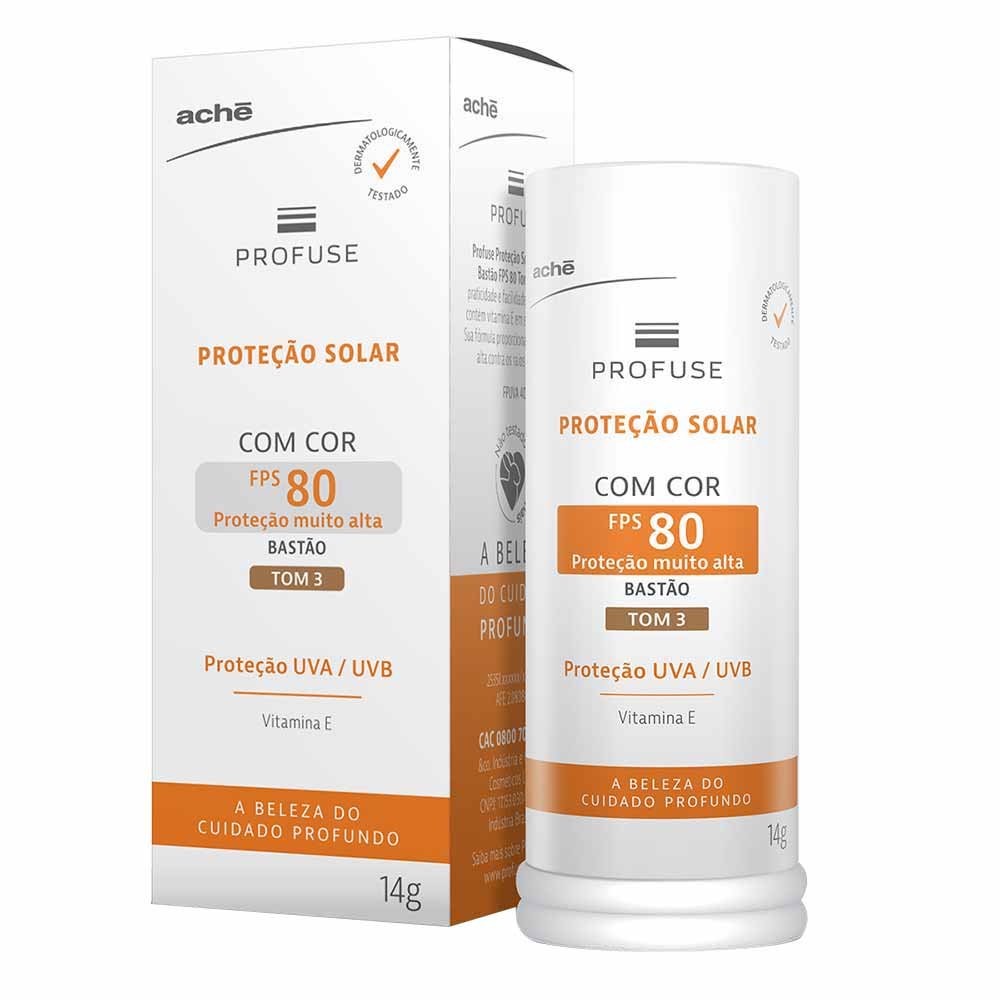 Proteção Solar em Bastão com Cor Profuse FPS 80 Tom 3 3