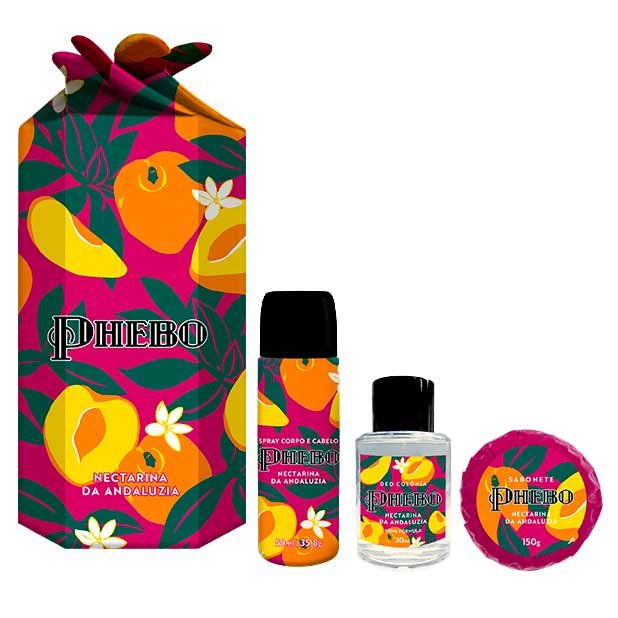 Kit Origens Phebo - Spray + Colônia + Sabonete Néctar