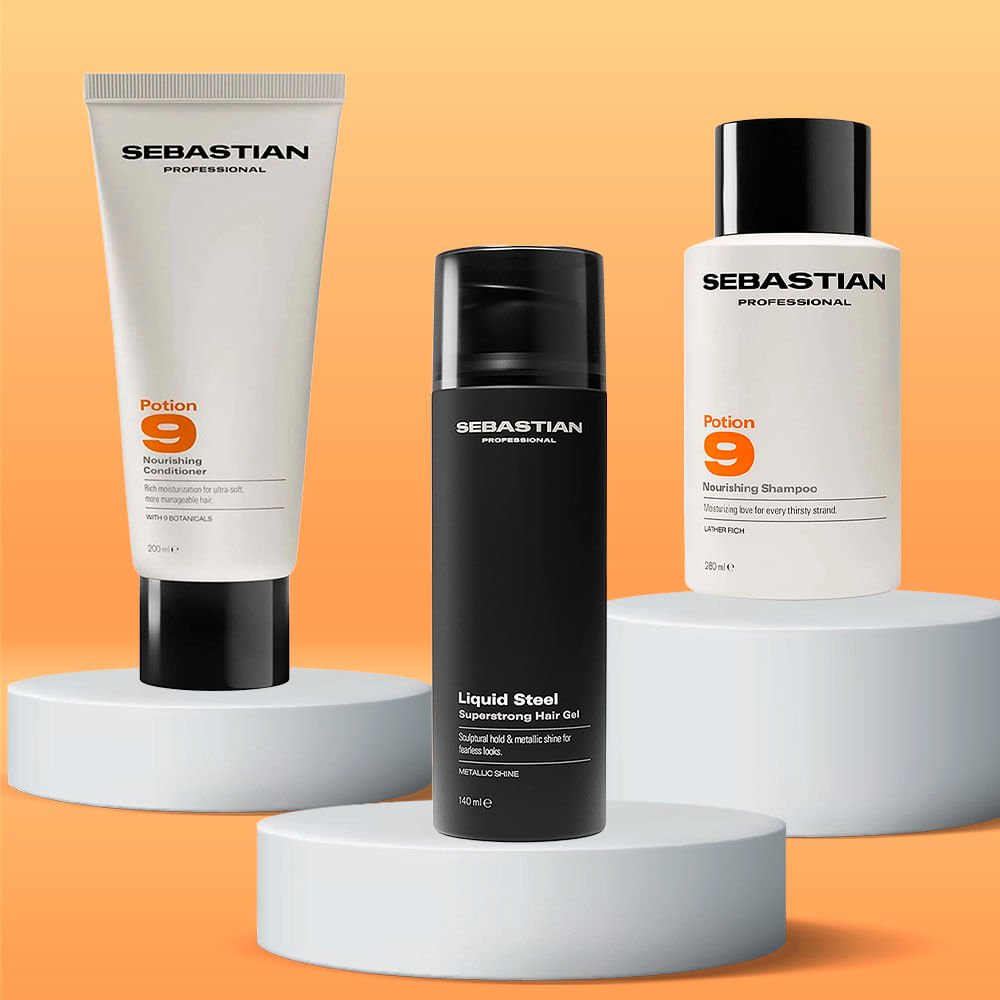 Kit Sebastian - Shampoo Potion 9 + Condicionador Potion 9 + Gel Fixador Steel ÚNICO 2