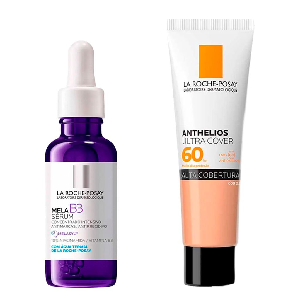 Kit La Roche Posay – Serum La Roche Mela B3 + Protetor Solar com Cor FPS60