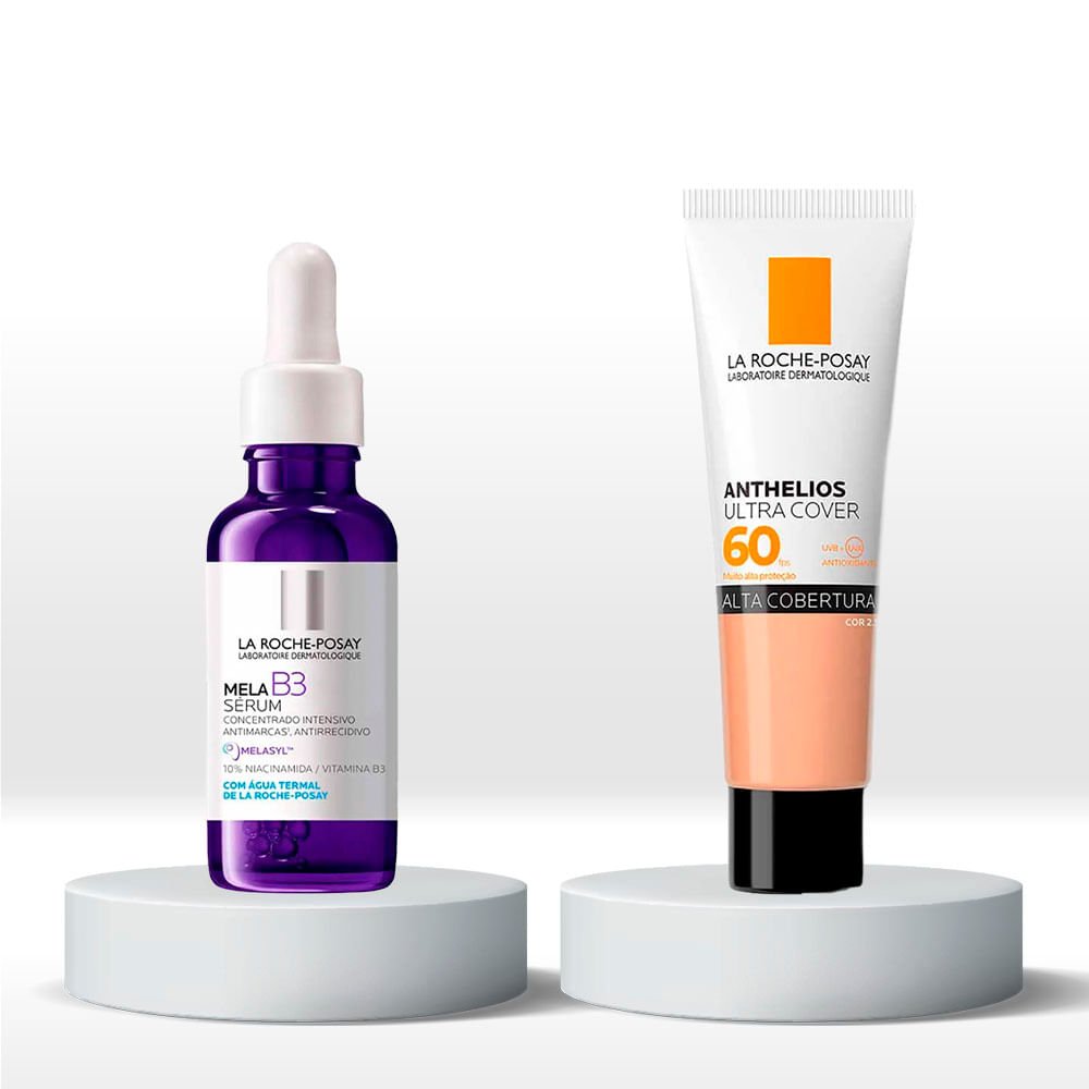 Kit La Roche Posay – Serum La Roche Mela B3 + Protetor Solar com Cor FPS60 ÚNICO 2