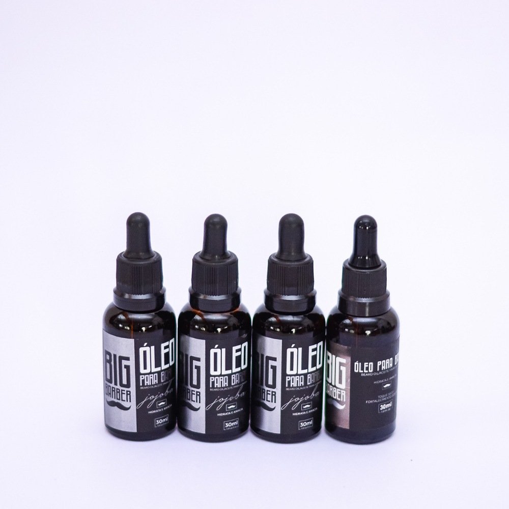 Kit com 4 Óleos Para Barba Big Barber - (30ml cada) ÚNICO 1