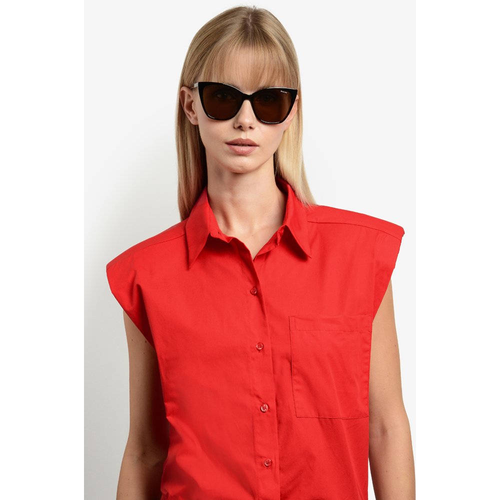 Óculos de Sol Polaroid 4181 S 086 56SP Marrom Feminino Marrom 8