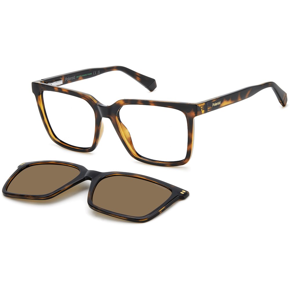 Óculos de Sol Polaroid Clipon D556C 0865417 Marrom Masculino