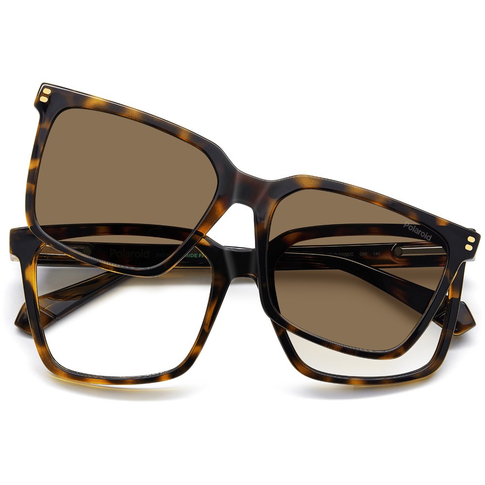 Óculos de Sol Polaroid Clipon D556C 0865417 Marrom Masculino Marrom 4