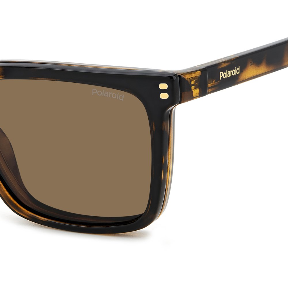 Óculos de Sol Polaroid Clipon D556C 0865417 Marrom Masculino Marrom 6