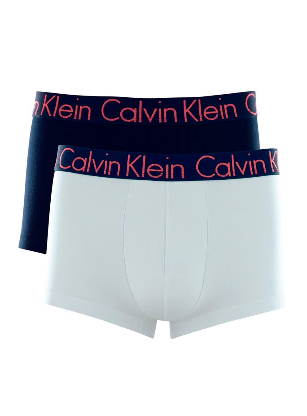 Kit 3 Cuecas Calvin Klein Low Rise Trunk Masculina Preto / Branco