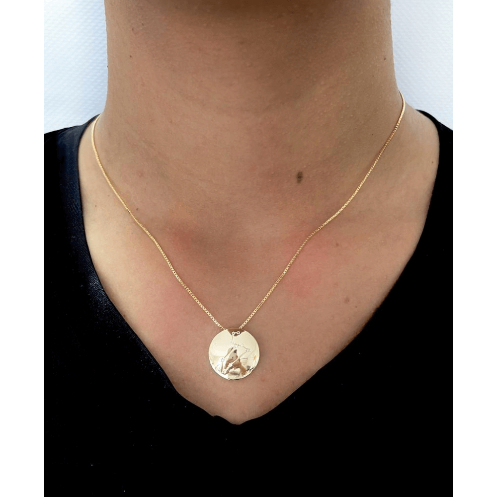 Colar De Signo Constelacao De Leao banhado em ouro 18k Dourado 2