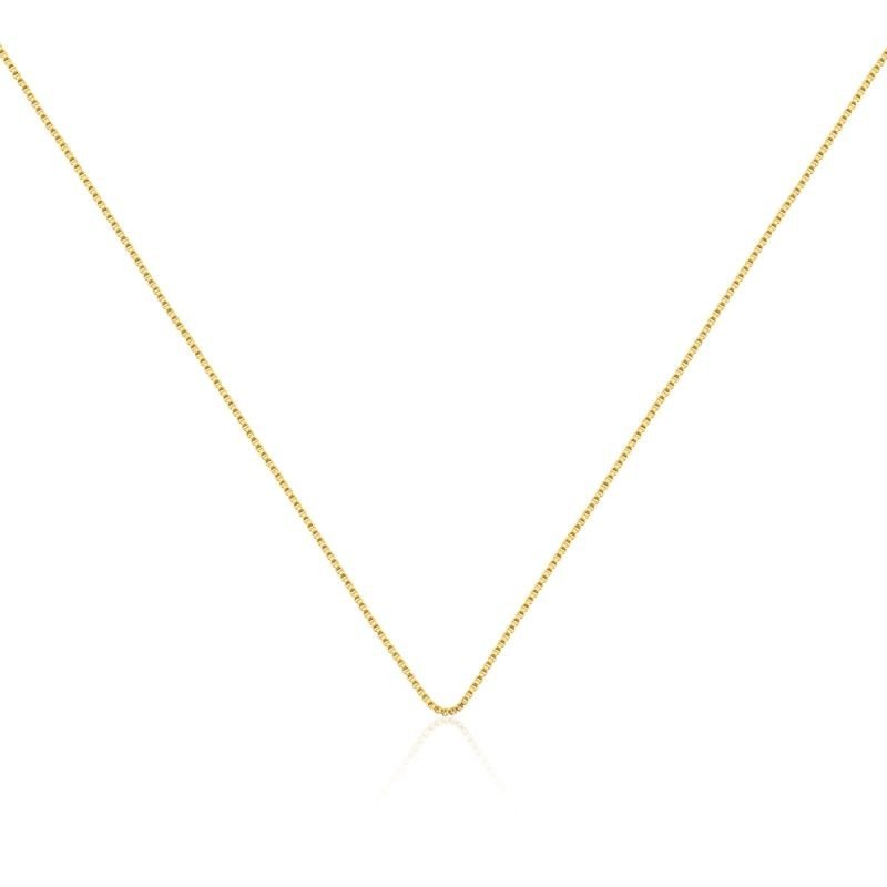 Corrente veneziana feminina banhada em ouro 18k - 50cm com extensor cordao Dourado 1