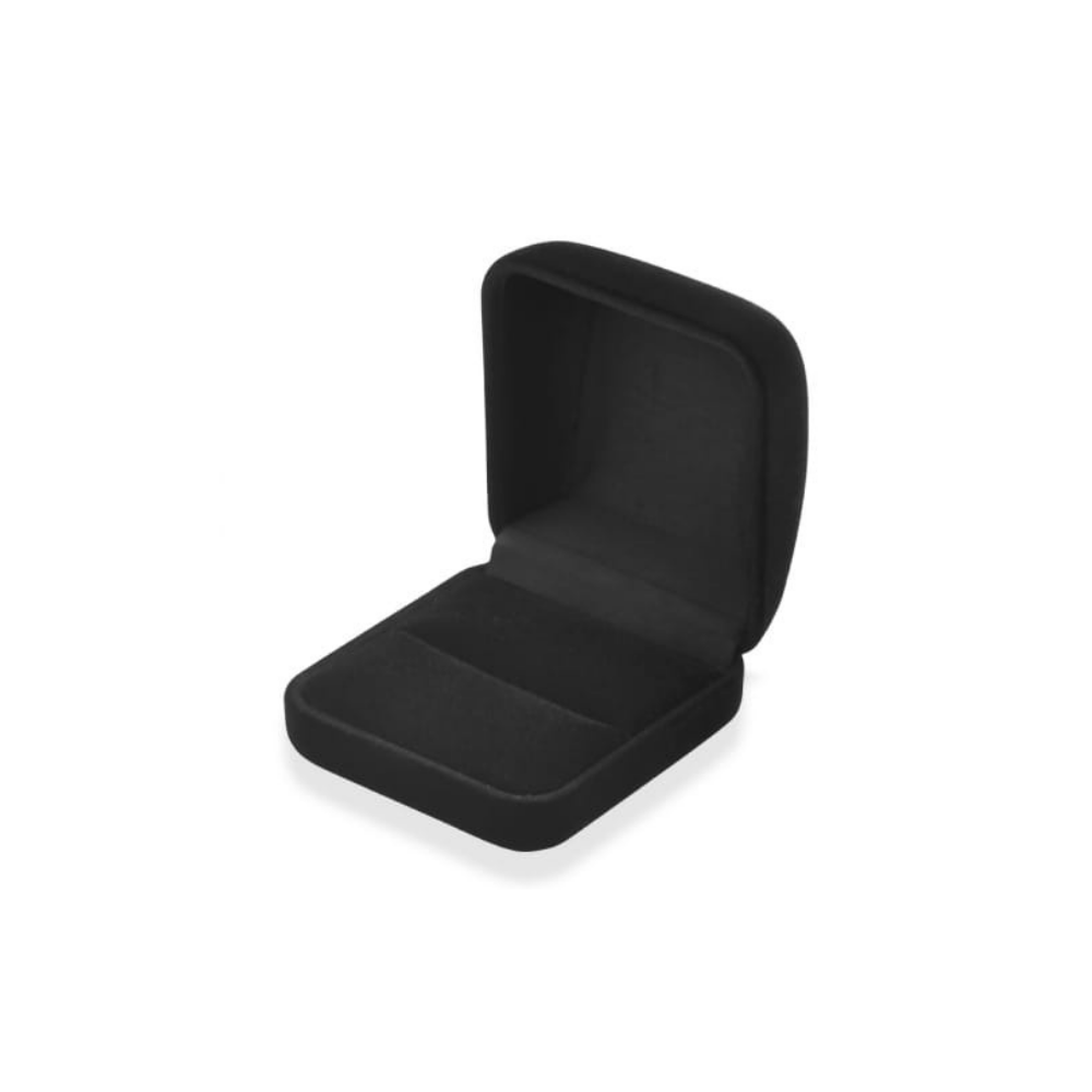 Caixa de veludo preta para anel solitario ou noivado Preto 2