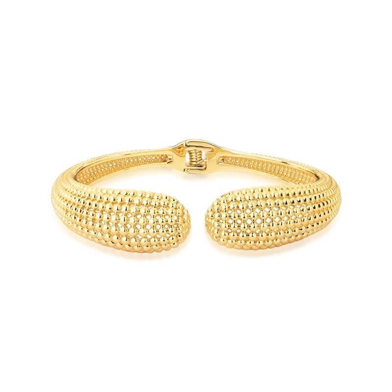 Bracelete feminino esferas banhado  em ouro 18k