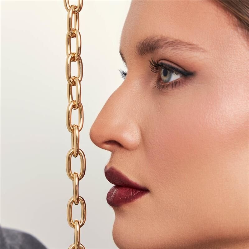 Colar de Elos Ovais lisos banhado em ouro 18k Dourado 4