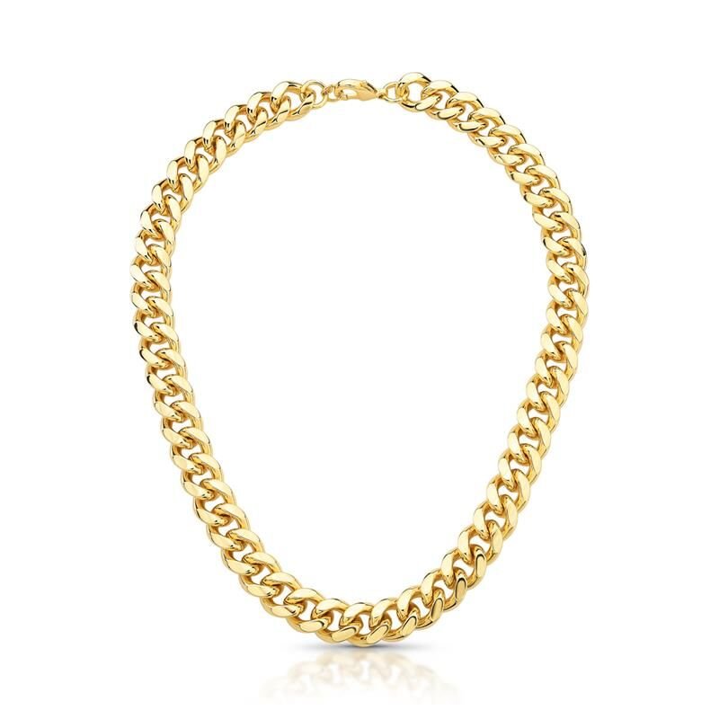 Corrente de Elos Groumet banhado em ouro 18k