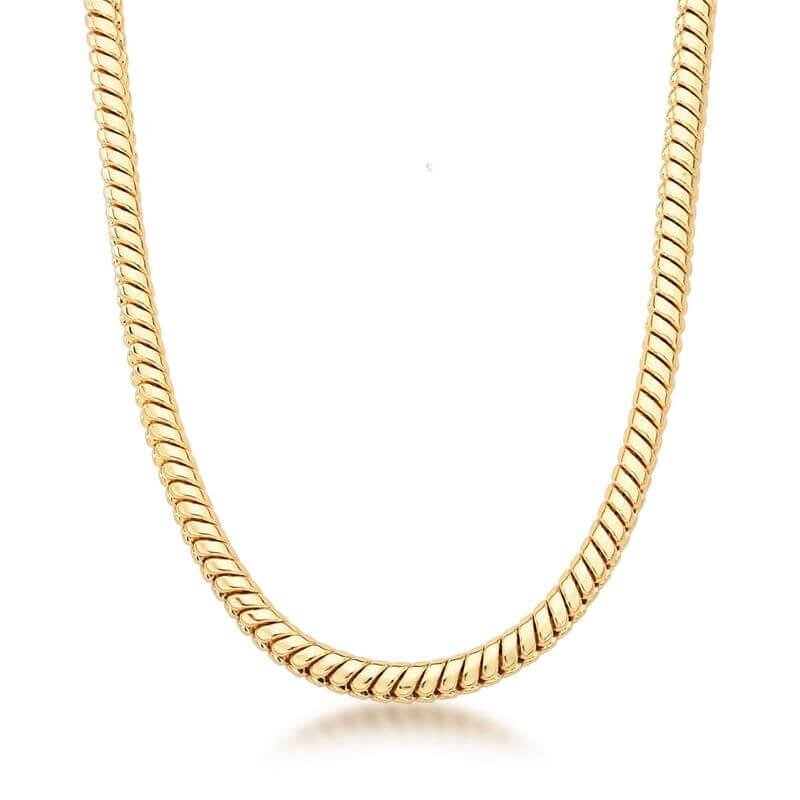 Corrente feminina Rabo de Rato lisa banhada em ouro 18k