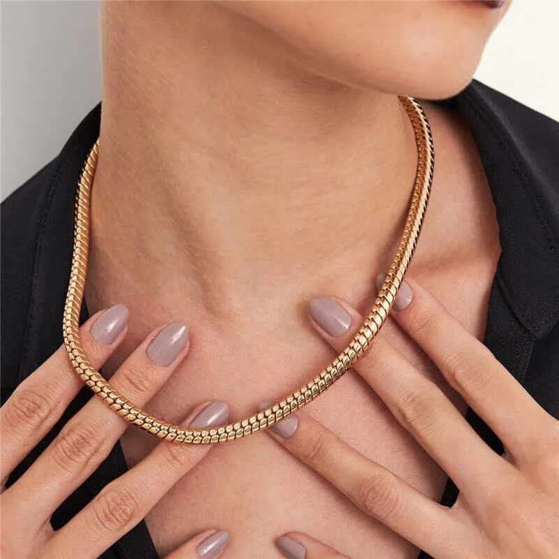 Corrente feminina Rabo de Rato lisa banhada em ouro 18k Dourado 2