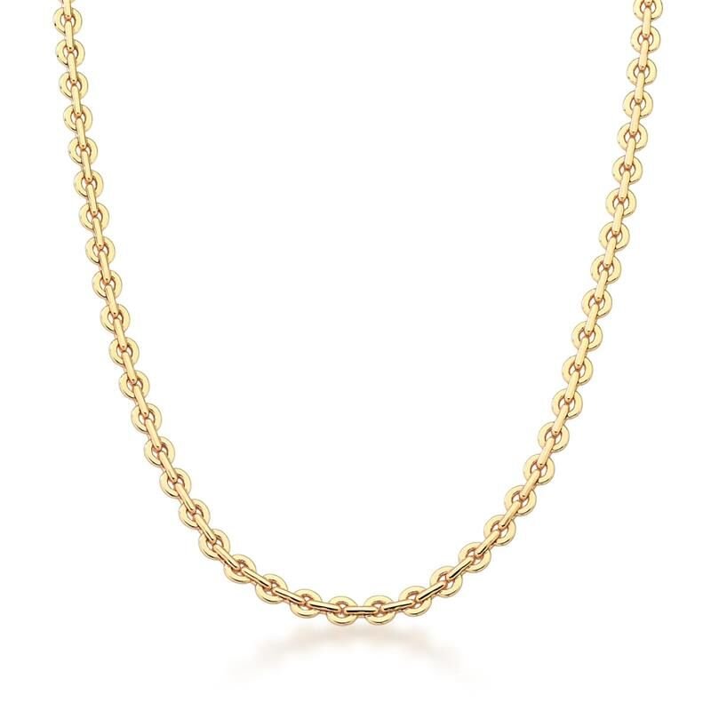Corrente de Elos pequenos 4mm redondos banhada em ouro 18k