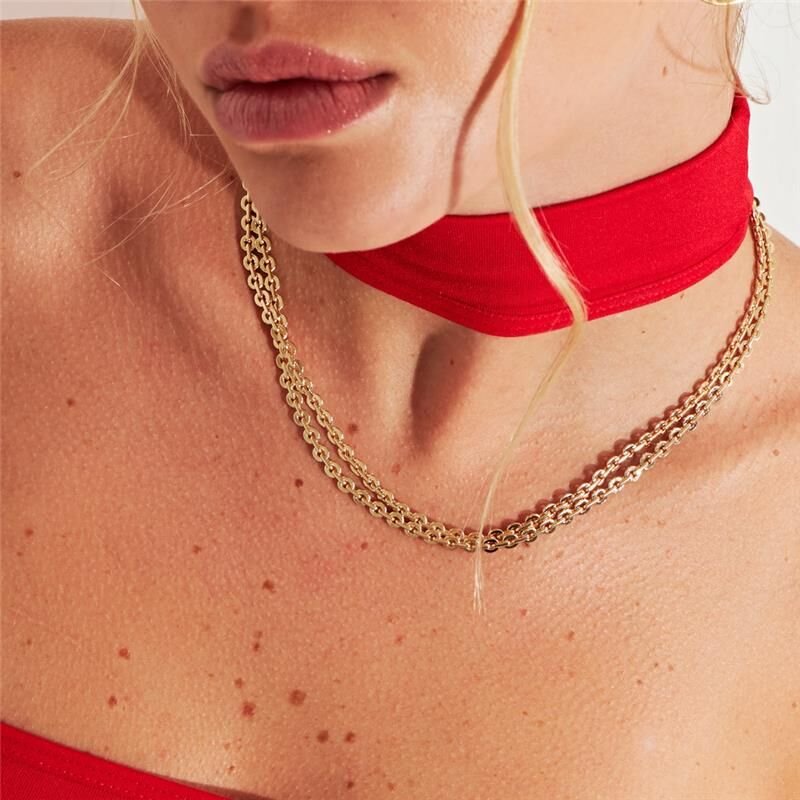 Corrente de Elos pequenos 4mm redondos banhada em ouro 18k Dourado 2