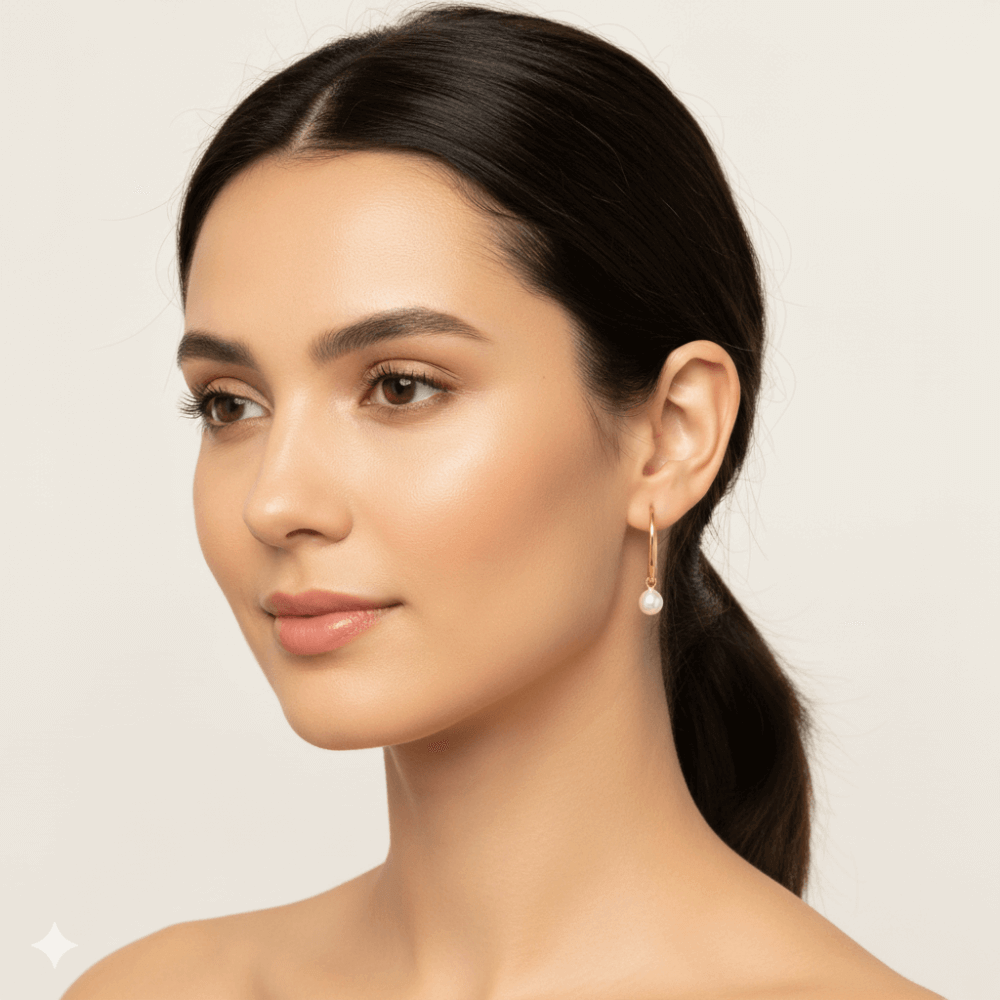 Brinco de Perolas Gancho Banhado em Ouro 18k Dourado 2