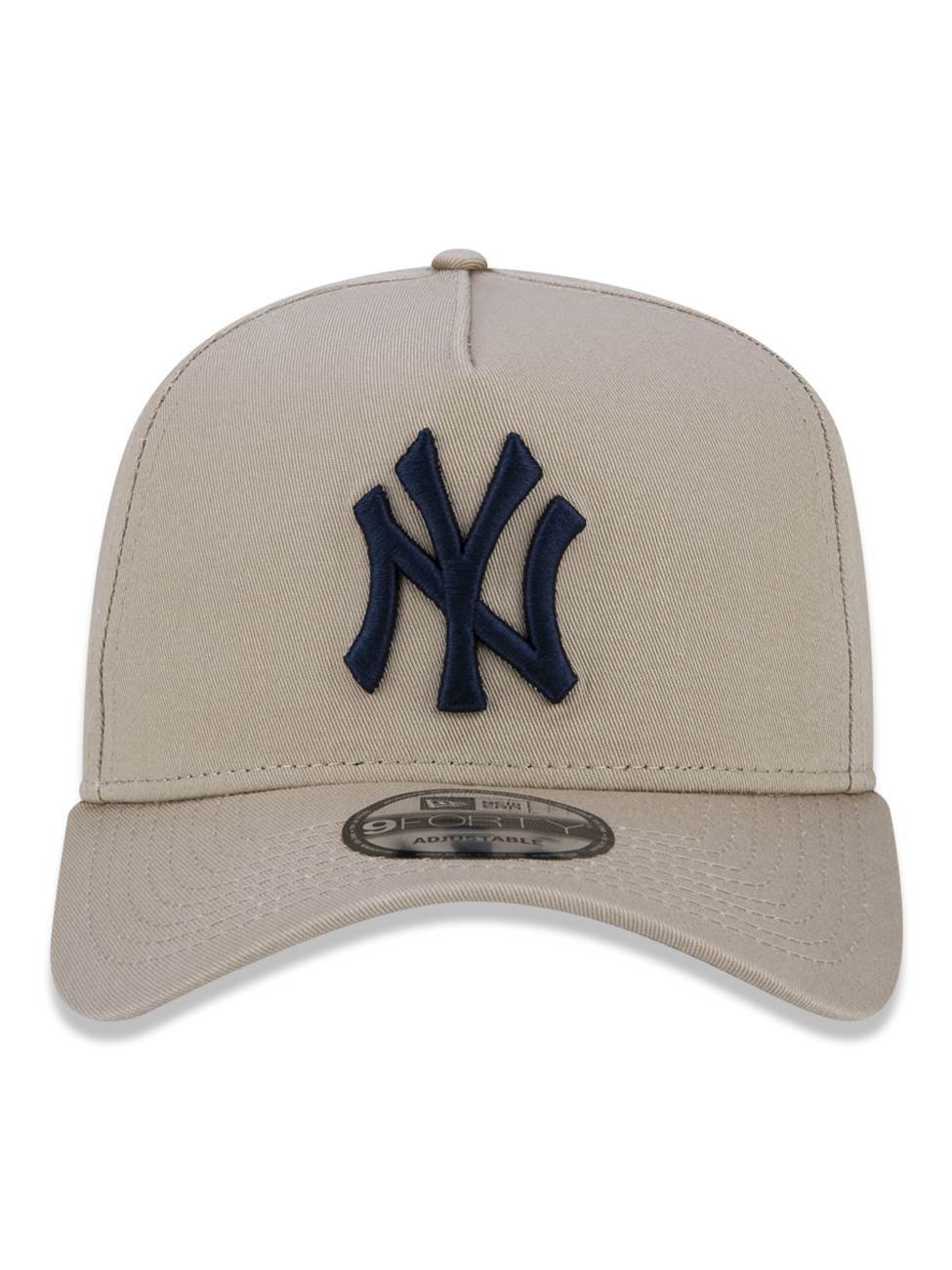 Bone New Era 9FORTY A-Frame MLB New York Yankees Bege Bege 2